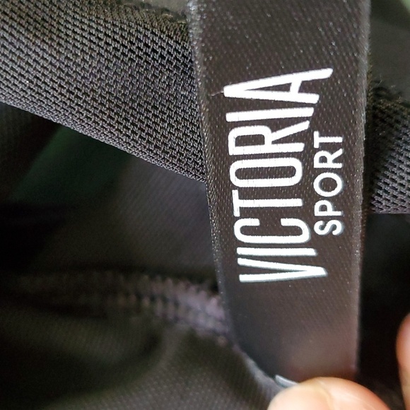 VICTORIA SPORT bra, black with big pink letters. Size medium. Excellent - Picture 8 of 11
